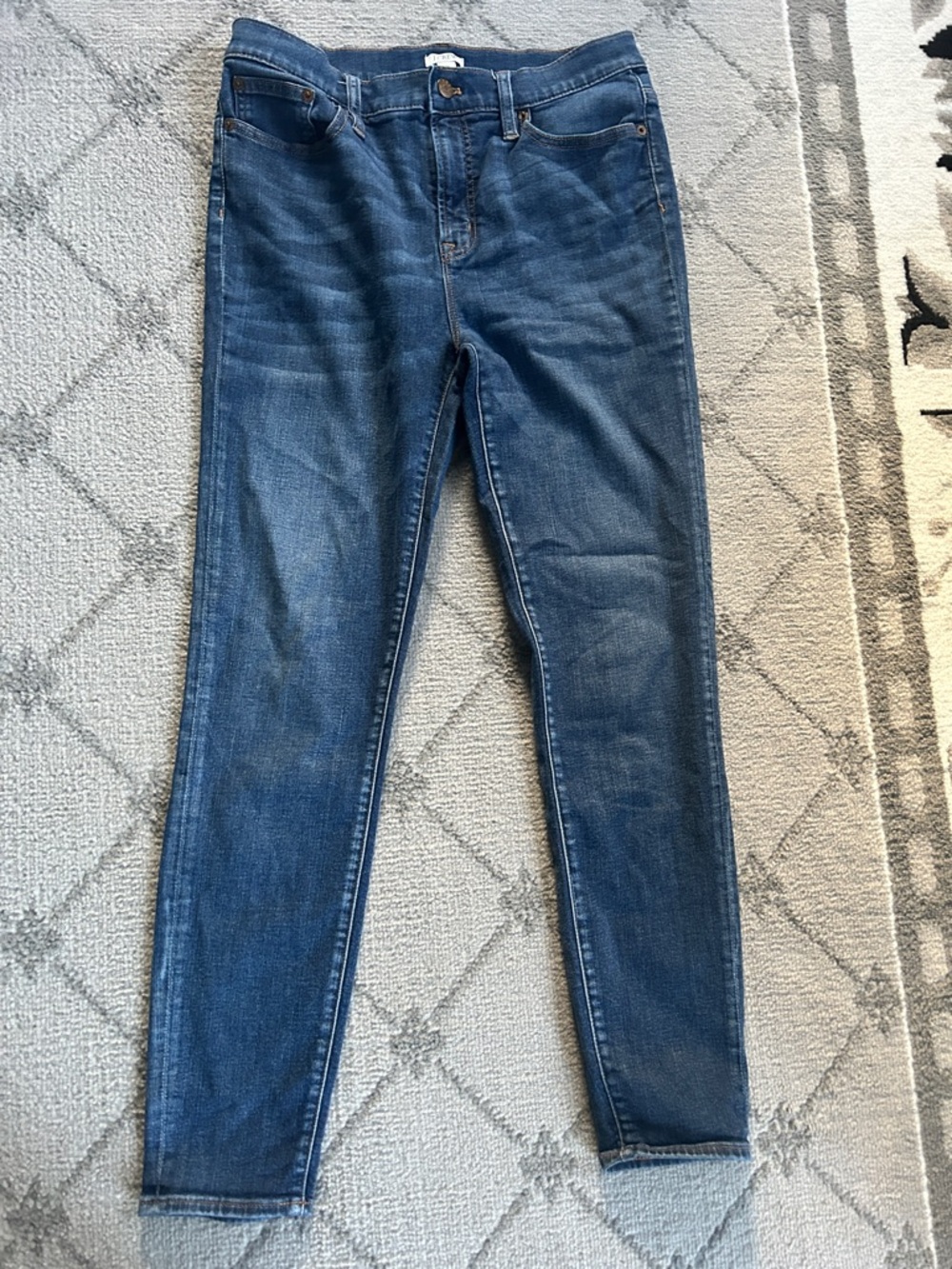 J. Crew Women's Mid-Dark Blue Skinny Jeans
